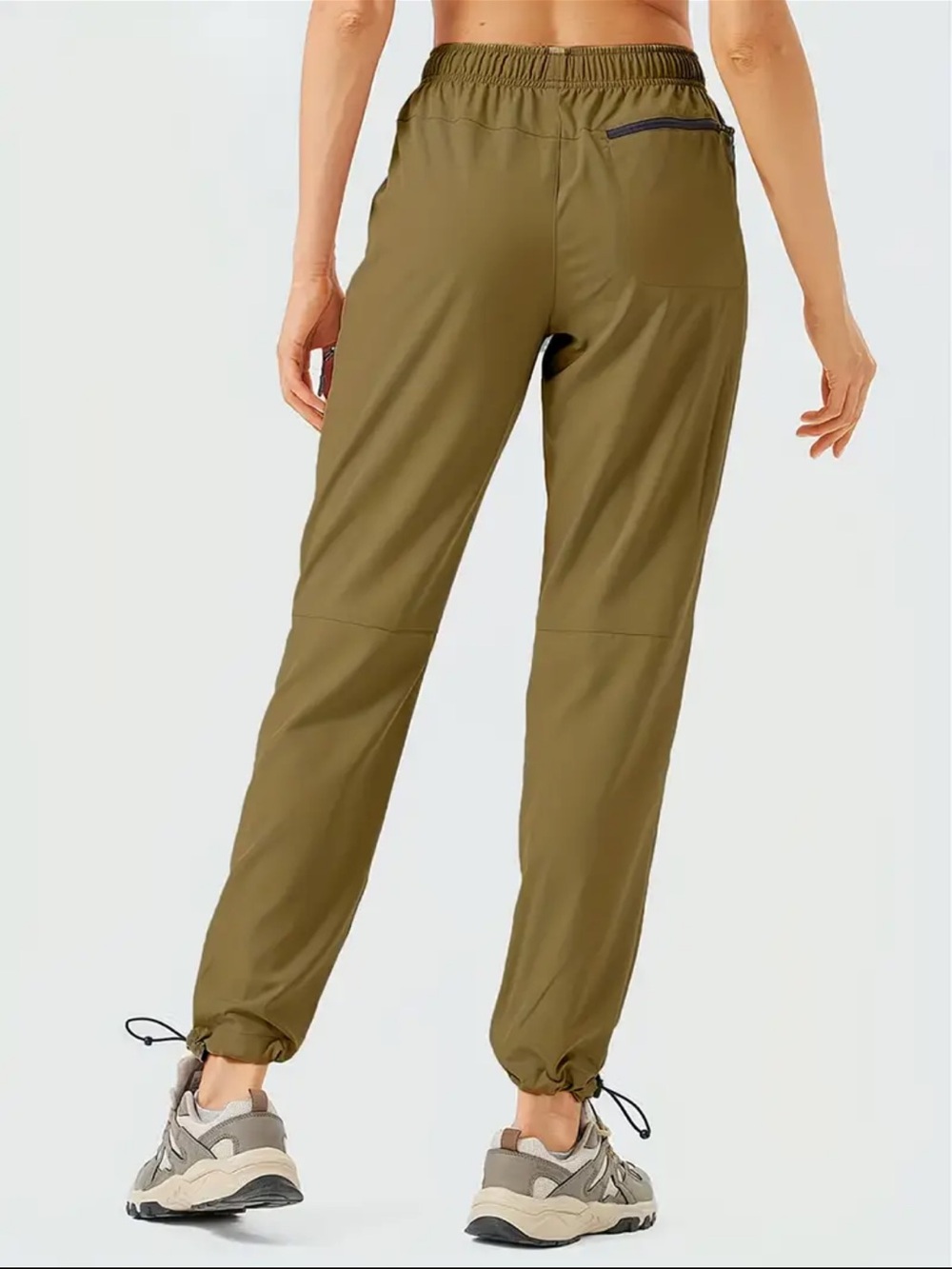 Women's Solid Color Casual Outdoor Sports Pants with Zipper Closure & Multiple - Picture 2 of 12